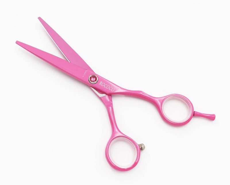 ROCOCO Professional 5.5 inch Pink Salon Hair Cutting Scissors and Hair Thinning Shears with Razor for Female Hairdresser(Pink) - Image 5